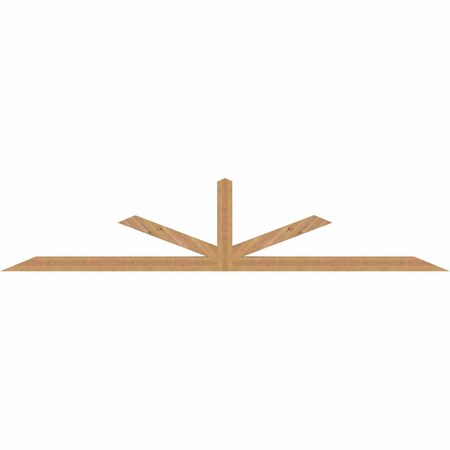 Ekena Millwork Saratoga Timber Gable Bracket, Western Red Cedar, 108"W x 22"H x 3 1/2"D x 3 1/2"F, 5/12 Pitch GBW108X22X0404SAR00SWR